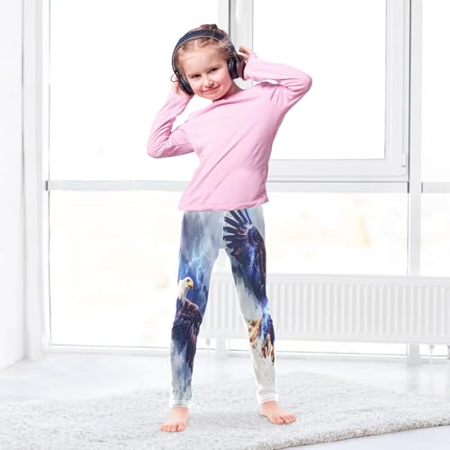 Toddler Girls Leggings Printed Yoga Pants Leggings Eagle Blue Lightning for Kids4