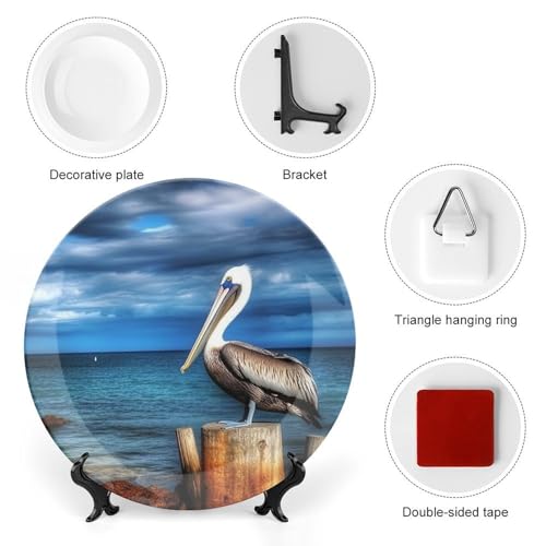 Plato decorativo blanco de porcelana hueso 6 pulgadas miniatura 3