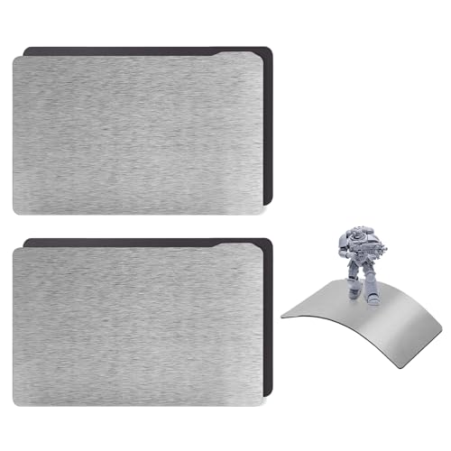 LALAGO 2 Piezas Placas de Acero Flexible de Resina para Impresora 3D, 150x95mm con Un Asa, Placa de Acero Magnética para Mars 3/Mars 3 Pro/Mars 3 Ultra 4K DLP SLA Impresora 3D