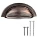 Oil Rubbed Bronze Kitchen Cabinet Pulls - New 3 Inch Bin Cup Drawer Handles - 10 Pack of Kitchen Cabinet Hardware