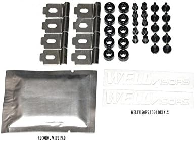 WellVisors Window Visors Wind Deflectors Compatible with Honda 2003-2007 Accord Sedan 4 Door with Black Trim Rain Guards 3-847HD016