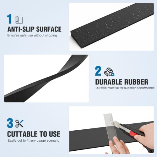 Nilight 0.6 Inch Rise Rubber Threshold Ramp, 39.4" Wide, 2-Pack by Nilight - Used condition - Image 3