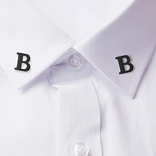Image of HONEY BEAR Initial Alphabet Letter Lapel Pins Collar Badge Brooches for Mens /Womens Shirt Dress Decoration Black