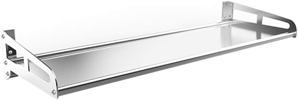 Removable Stainless Steel Kitchen Shelf & Wall Hanging Towel Rack - Versatile Home Organizer for Bathroom & Bedroom, 15x40cm, 22, Silver Finish