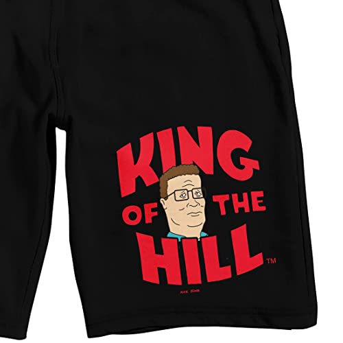King Of The Hill Hank Hill Logo Men's Black Sleep Pajama Shorts2