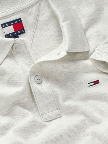Tommy Jeans TJM Slim Placket Polo EXT S/S Polo Men's, Grey (Grey Htr), XXL – Ansicht 5