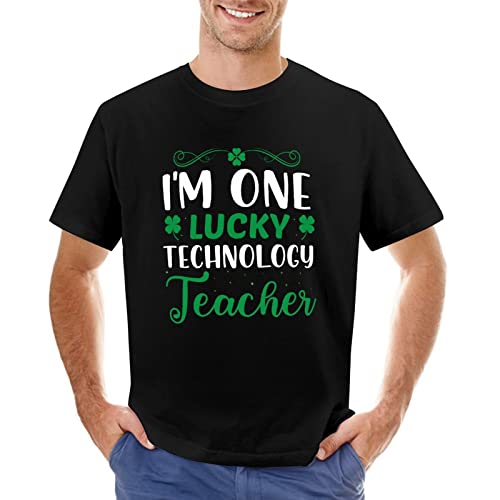 BYRON HOYLE T-shirt humoristique « I'm One Lucky Technolocy Teacher » pour homme Cover