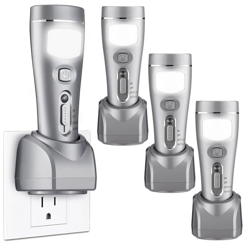 Grinsvalley 3 Pack Rechargeable Emergency Lights for Home Power Failure Rechargeable Plug in...