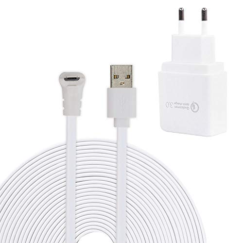 Alimentation pour Chargeur Arlo Pro et Arlo Pro2 Compatible BWORPPY, résistant aux intempéries avec câble de Chargement de 2 m Cover