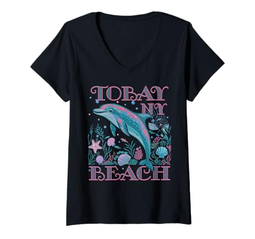 Regalo di souvenir per le vacanze in spiaggia con i delfini di Tobay Beach. Ideale per la spiaggia o il lungomare di New York e un grande amante dei delfini estate spiaggia delfino oceano onda ispirato barriera corallina habitat conservazione delfino amante delfino.