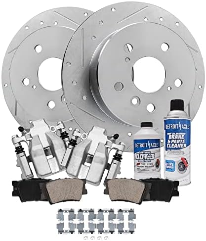 Max Advanced Brakes PerformanceMAX Kit – Front & Rear Drilled/Slotted Rotors + Carbon Ceramic Pads For Lexus ES350 / Toyota Avalon / Camry