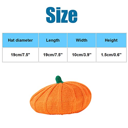 Pumpkin Beret Hat for Baby and Mother Halloween Thanksgiving Hats - image 7