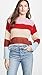 J.O.A. Women's Multi Stripe Sweater, Multi Stripe, Large
