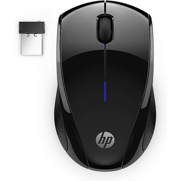 HP Wireless Mouse for Laptop - Ergonomic Ambidextrous Optical Gaming Mouse, Side Grips for Control, Blue LED, Powerful 1600 DPI Optical Sensor, Black-image-36