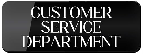 Customer Service Department 10"X3" Door Sign Self-Adhesive Door Wall Window Signage For House Home Office Business (Black)