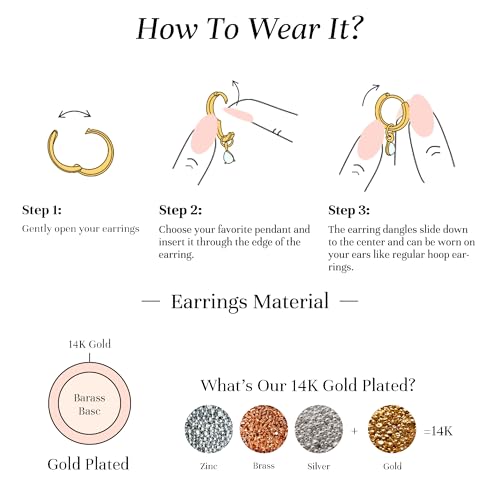 Pearl Earrings for Women - Dainty Gold Earrings Trendy 14K Gold Plated Freshwater Pearl Dangle Hoop Stud Earrings for Women Wedding Jewelry Gift for Women