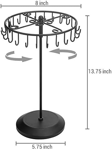 Black Rotating Necklace Holder Bracelet Stand / Jewelry Organizer / Jewelry Tree by MyGift