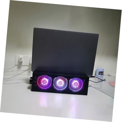 Base para laptop con ventiladores RGB y soporte ajustable miniatura 6