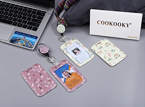 Cookooky 2 Pack Badge Holder And Heavy Duty Retractable Reel, Id Badge Holders With Retractable Clip For Nurse Teacher Student Office Women Men #TOP1