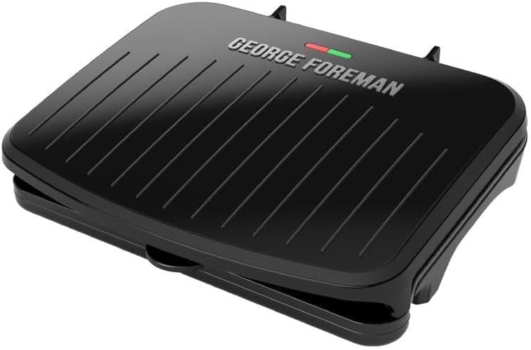 George Foreman 5-Serving Classic Plate Electric Indoor Grill and Panini Press - Black