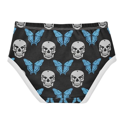 Blue Butterfly Skulls Toddler Girls's Underwear 2T 202c11562