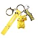 Produktbild Schlüsselanhänger Silikon Schlüsselbund Süßer Schlüsselanhänger mit Glocken Pi ka-chu Figuren Anime Elf Schlüsselbund Geeignet für Autos/Tasche Geschenke für Anime Fans Geschenke für Kinder