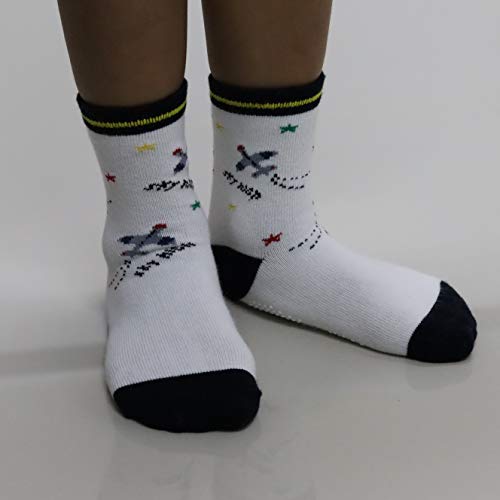 image for RATIVE Non Skid Anti Slip Cotton Crew Toddler Toddlers Socks for Kids 