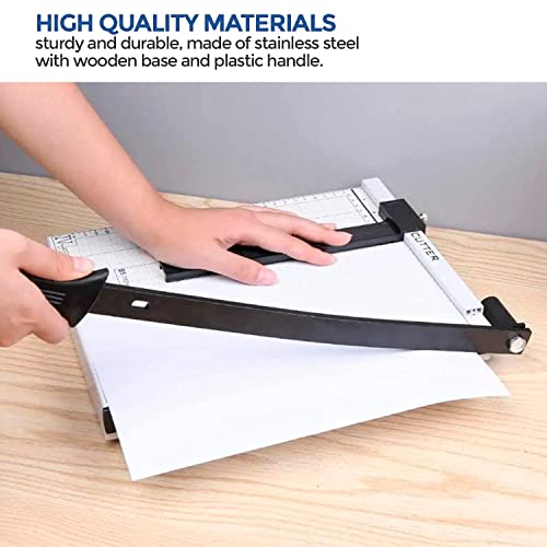 Miniatura 7 de Ediesi, Guillotina De Papel, Cizalla, A4, Cortador De Papel, Profesional, Manual, Máxima Precisión, Con Imán Para Una Sujeción Mejorada, 4 Colores Disponibles Blanco