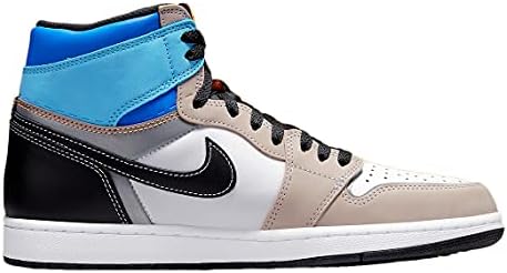 Nike Men's Jordan 1 High Shoes, Sail/Orange-orange Quartz, 11 | Image 1