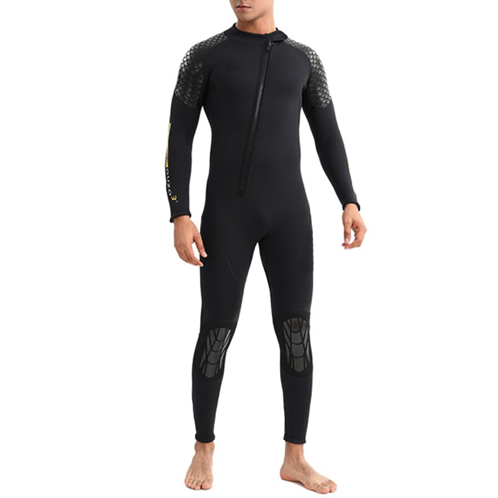 Trajes de Neopreno para Hombre y Mujer de Una Pieza con Cremallera Frontal, 3 mm Neopreno Traje de Buceo de Cuerpo Completo para Deportes Acuáticos, Surf, Natación, Esnórquel
