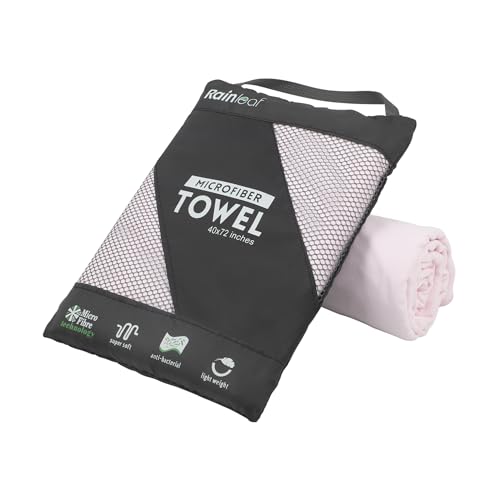 Image of Rainleaf Microfiber Towel Perfect Travel & Gym & Camping Towel. Quick Dry - Super Absorbent - Ultra Compact - Lightweight. Suitable for Trip, Beach, Shower, Backpacking, Pool
