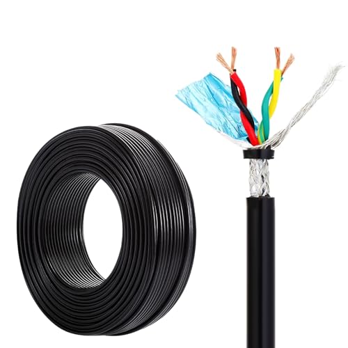 Câble blindé RVVSP 4 conducteurs PVC flexible basse tension de 100m pour signal