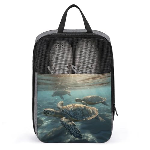 Sac à chaussures et sac de rangement suspendu gris anti-encombrement