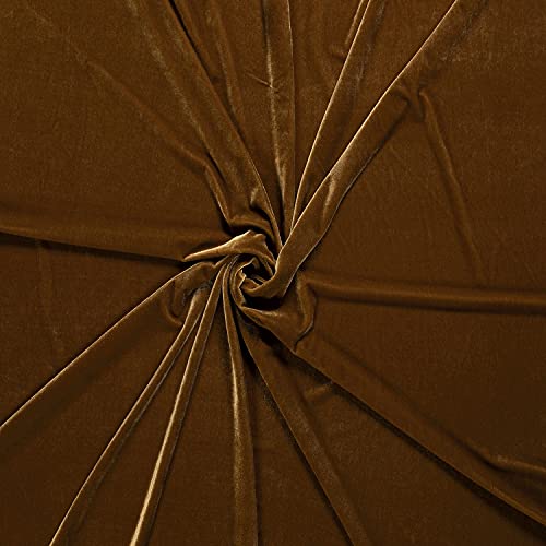 Velours brillant extensible or tissu souple anti-pli pour drapé fluide 500x150cm