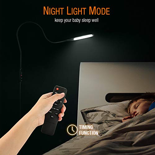 Zanflare Led Floor Lamp, 9W Dimmable Eye Care Remote Control Floor Lamp, 5 Brightness Levels Standing Reading Lamp With Flexible Gooseneck For Living Room, Office, Bedroom, Gift #TOP4