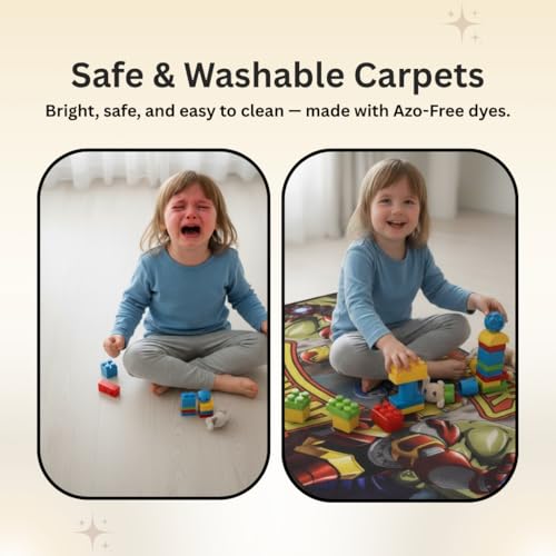 Image of Athom Living Avengers Runner Carpet 2x4.5 Ft, Soft Printed Mat with Anti-Skid Backing, Durable Washable Runner for Kids Bedroom, Play Area & Playroom Decor