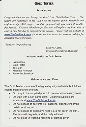 Gold Bullion Coin Tester Scanner - Credit Card Size - Fits In Your Wallet #TOP3