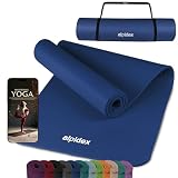 ALPIDEX Yogamatte 183 x 60 x 0.8 cm Phthalatfreie Fitness Matte E-Book Tragegurt rutschfest Gymnastik Turnen Pilates Sport Physio HIIT Yoga Trainingsmatte Isomatte Hautfreundlich, Blue