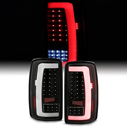 AKKON - Fits 2000-2006 Chevy Tahoe Suburban GMC Yukon XL 1500/2500 [C-Tube] Parking LED Reverse Black Tail Light Brake Lamp Pair