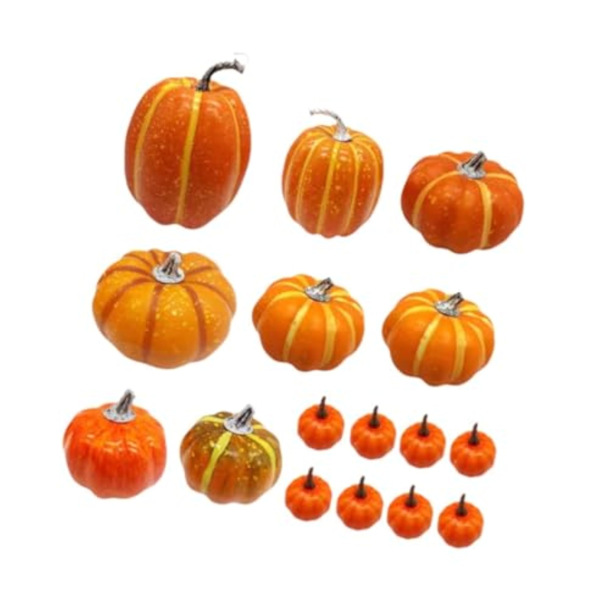 16Pcs Foam Pumpkins Fall Harvest Decorative Pumpkins