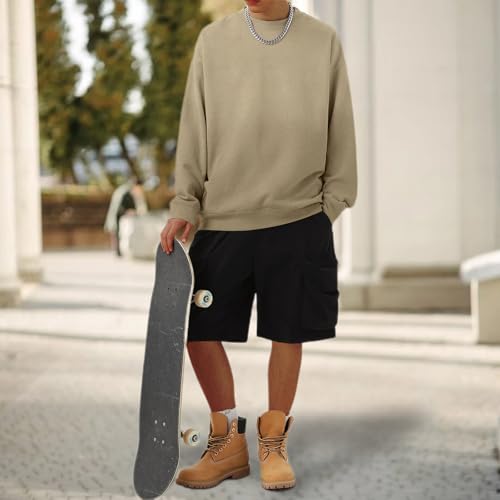 Mens Acid Wash Gradient Crewneck Sweatshirt Long Sleeve Shirts Vintage Hoodie Basic Loose Fit Tee Pullover Top3