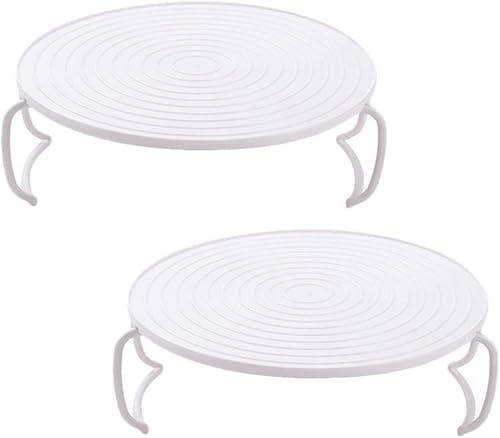 Miniatura 5 de STOBAZA Apilador de platos de 2 niveles, apilador multifuncional de placas de microondas, bandeja de horno de plástico para hornear, bandeja para