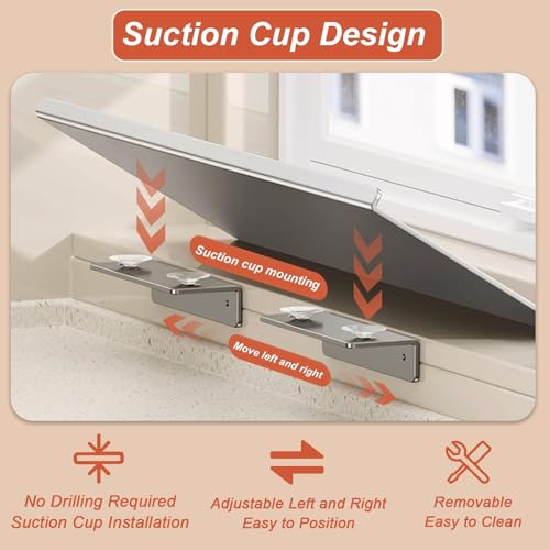 Extensor de alféizar de ventana de acero inoxidable anticaídas con ventosas 5