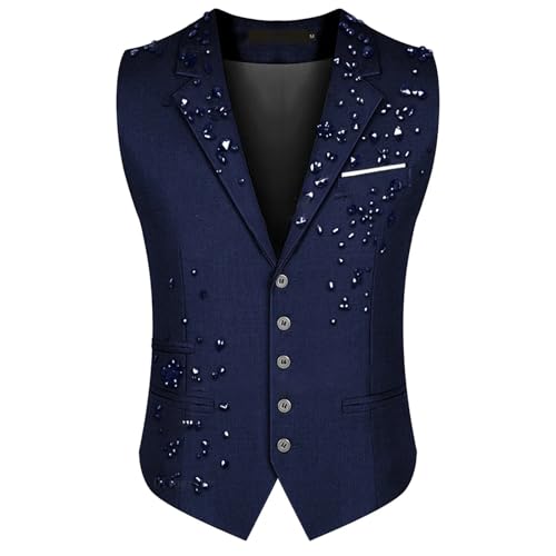 Mnjyihy Men Suit Vest Solid Casual Business Blazer Vests Lightweight Waistcoat Slim Fit Vest For Suit Or Tuxedo4