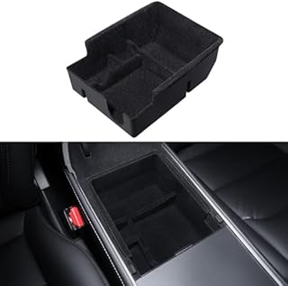 BASENOR Tesla Model Y Model 3 Organizer do przechowywania w podłokietniku Konsola środkowa Box Akcesoria do tac 2021 2020 2019