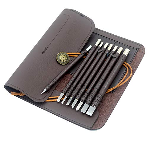 image for DGOL 8pcs Tungsten Steel Soft Limestone and SlateStone Alabaster Carvi