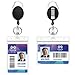 Retractable Badge Reel - 2 Pack Heavy Duty Badge Holder with Vertical and Horizontal ID Holder