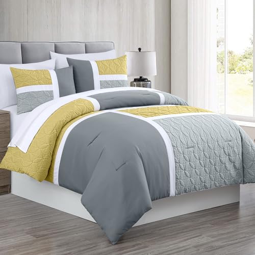 Chezmoi Collection Bernard 7-Piece Full Bed in a Bag Comforter