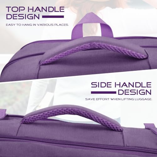 Fxcelets Extra Large Travel Backpack, Expanable Carry on Backpack for Women, TSA 18.4 inch Laptop Bag Flight Approved, Lightweight Waterproof Business Luggage Bag, Travel Gifts for Women, Purple - 2