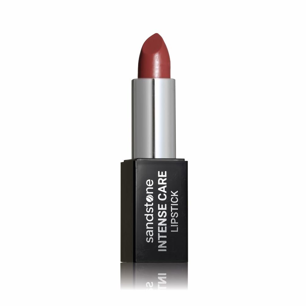 Sandstone Scandinavia Intense Care Lipstick – Hydrating & Long-Lasting – Hypoallergenic, Fragrance-Free & Vegan – For Sensitive Lips – Burgundy Red
